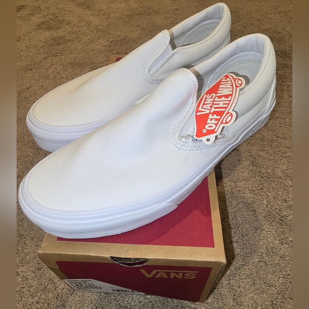 Vans Classic White Slip-On Shoes
